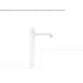 Single-lever countertop washbasin tap made of stainless steel Prees