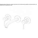 Set of 2 single taps for wall mounting Hoshcha
