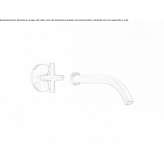 Wall-mounted hydroprogressive washbasin tap made of stainless steel Cuitiva