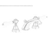 Bateria umywalkowa nablatowa z pojedynczymi rozetami Marmion