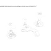 Bateria umywalkowa nablatowa 3-otworowa z pojedynczymi rozetami Pianazzo