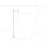 Free-standing single-lever washbasin tap made of stainless steel Prees