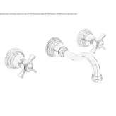 3-hole wall-mounted washbasin tap Bear