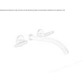 Set of 2 single wall-mounted faucets with spout Golubac