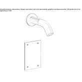 Electronic wall-mounted washbasin faucet made of stainless steel Lubian