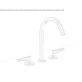 3-hole stainless steel washbasin tap with adjustable spout Golubac