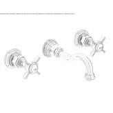 3-hole wall-mounted washbasin tap Teresin