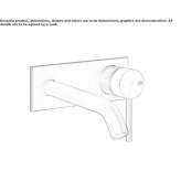 2-hole stainless steel basin tap with plate Lubian