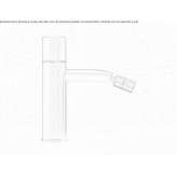 Countertop single-lever washbasin tap made of stainless steel with adjustable spout Prees