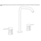 3-hole countertop washbasin tap made of stainless steel Lubian