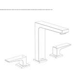 3-hole countertop washbasin tap Ceton