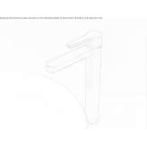 Brass countertop washbasin faucet with a single handle Toffen