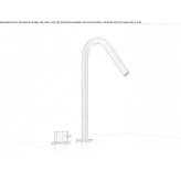 2-hole countertop washbasin tap made of stainless steel Whittier