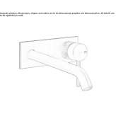 Stainless steel washbasin tap with plate Lubian