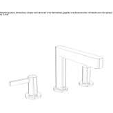 3-hole countertop washbasin tap with single rosettes Skvyra