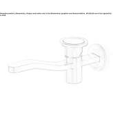 Wall-mounted washbasin tap made of stainless steel Usicayos