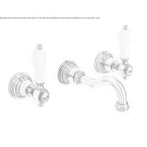 Wall-mounted washbasin tap with single rosettes Marmion