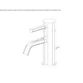 Single-lever countertop washbasin tap with aerator Byram