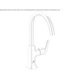 Single-lever, 1-hole washbasin faucet Uxheim