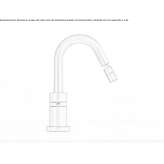 Deck-mounted hydroprogressive faucet with adjustable spout Whittier