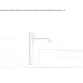 Countertop 1-hole stainless steel washbasin tap Schladen
