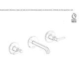 3-hole wall-mounted washbasin tap without stopper Wamboin