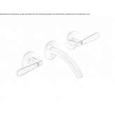 3-hole wall-mounted washbasin tap made of stainless steel Moerdijk