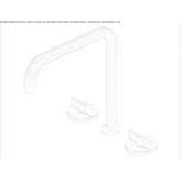 3-hole stainless steel washbasin tap with adjustable spout Ovilla