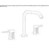 3-hole countertop washbasin tap made of stainless steel Lubian