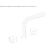 3-hole stainless steel washbasin tap Pliska