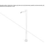 Contemporary single handle stainless steel floor standing basin faucet Coux