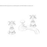3-hole washbasin tap with individual rosettes Teresin