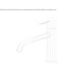 Single-lever brass countertop washbasin tap with aerator Bobitz