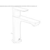 Countertop washbasin tap with cork stopper Brusperk