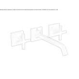 3-hole wall-mounted washbasin tap with individual rosettes Uxheim