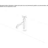 Single-lever brass countertop washbasin tap Elice