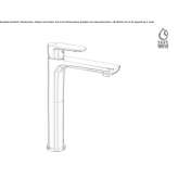 Tall single-lever washbasin tap without stopper Smithton
