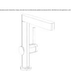 1-hole washbasin tap in chrome-plated brass with cork stopper Skvyra