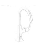 Single-lever washbasin tap with cork stopper Uxheim