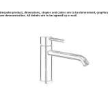 Single-lever countertop washbasin tap Rowland