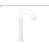 Electronic countertop washbasin faucet made of stainless steel Lubian