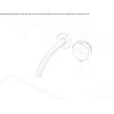 2-hole wall-mounted washbasin tap in stainless steel Prees