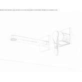 Single-lever brass wall-mounted washbasin faucet Toffen