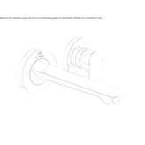 2-hole wall-mounted washbasin tap with aerator Brusperk