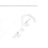 3-hole countertop washbasin tap made of stainless steel Moerdijk