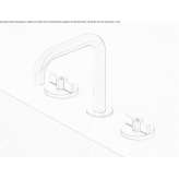 3-hole stainless steel washbasin tap with adjustable spout Ovilla