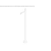 Free-standing single-lever washbasin tap made of stainless steel Etucuaro