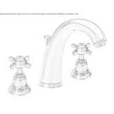 Countertop washbasin tap with single rosettes Teresin