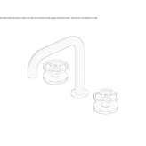 3-hole stainless steel washbasin tap with adjustable spout Korgan