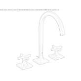 Countertop washbasin tap with cork stopper Uxheim